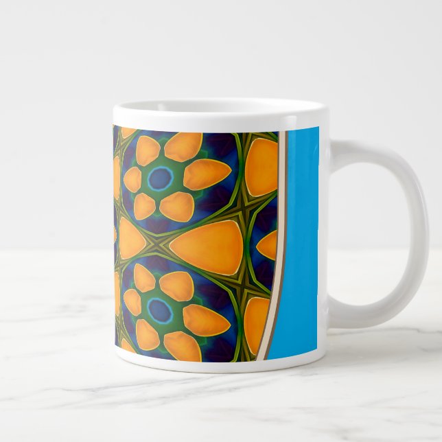 Grande Tasse Motif Fleurs Abstraites uniques (Droite)