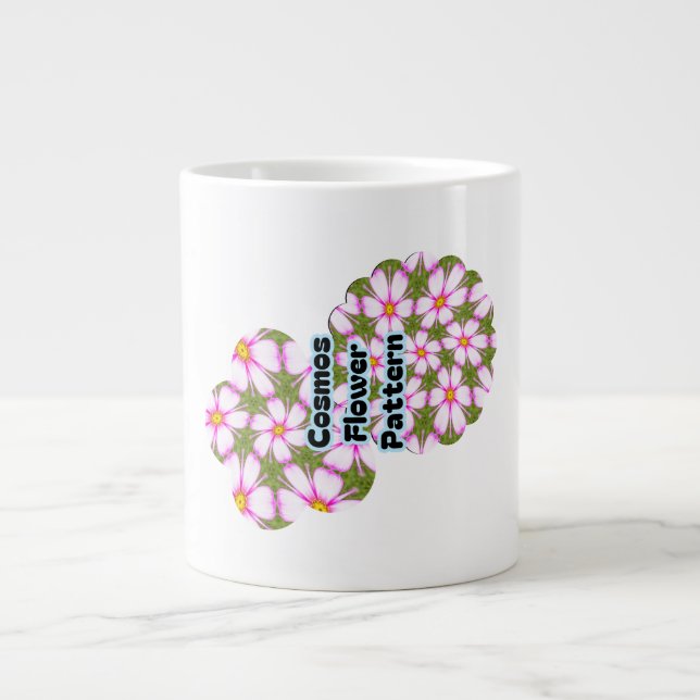Grande Tasse Motif Fleurs Cosmos (Devant)