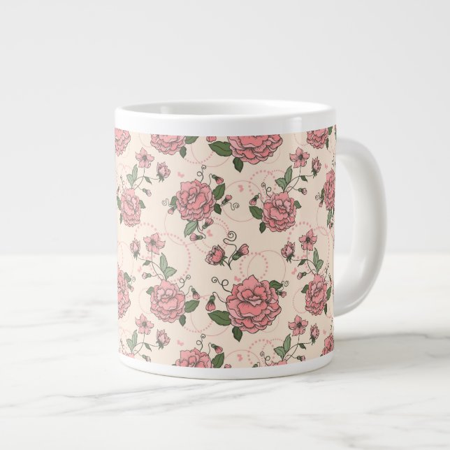 Grande Tasse Motif floral 5 (Devant droit)