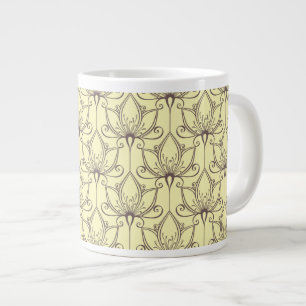 Grande Tasse Motif floral à la crème