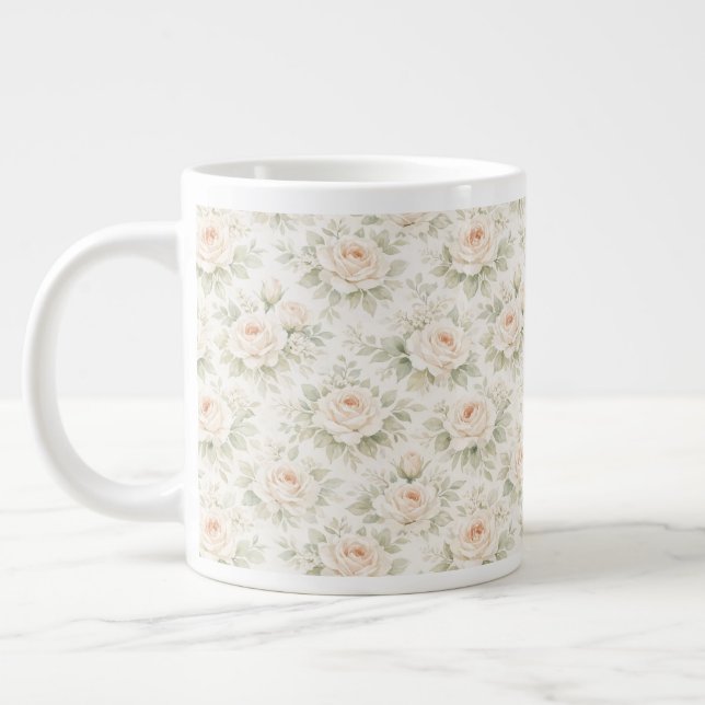 Grande Tasse Motif floral de mariage (Gauche)