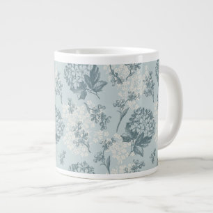 Grande Tasse Motif floral rétro avec fleurs viburnum