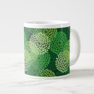 Grande Tasse Motif floral vert