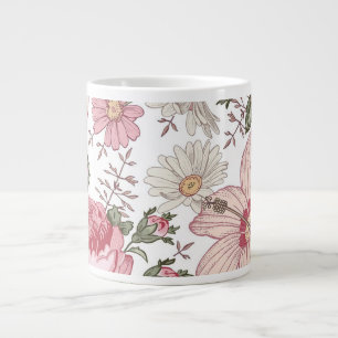 Grande Tasse Motif floral vintage avec roses