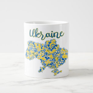 Grande Tasse Motif folklorique et typographie ukrainienne