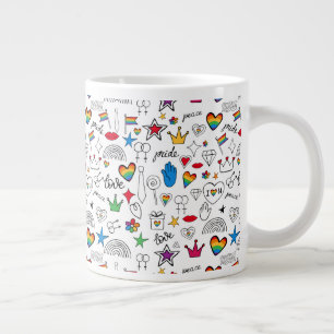 Grande Tasse Motif Gay pride Doodle