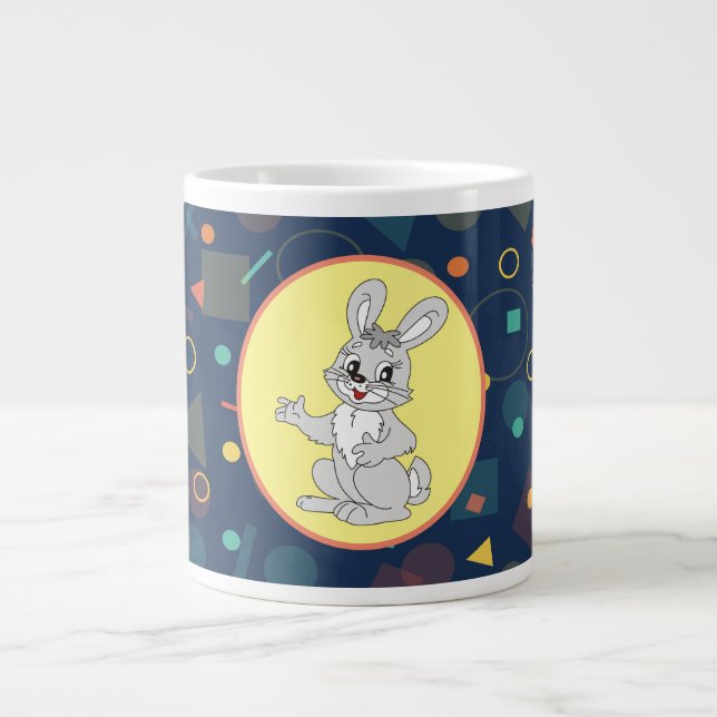 Grande Tasse Motif géométrique lapin parfait (Devant)