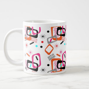 Grande Tasse Motif géométrique moderne du milieu du siècle