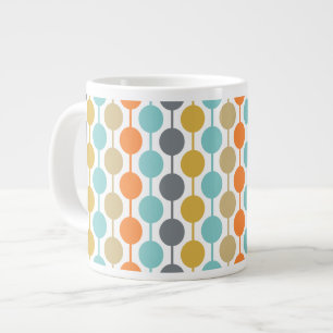 Grande Tasse Motif géométrique rétro de cercles Modernité du mi