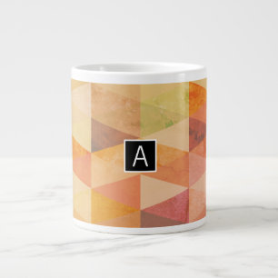Grande Tasse Motif géométrique Triangle souple   Monogramme