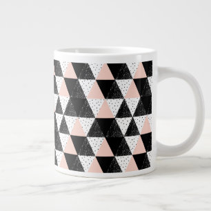 Grande Tasse Motif géométrique triangulaire à main
