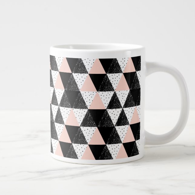 Grande Tasse Motif géométrique triangulaire à main (Droite)