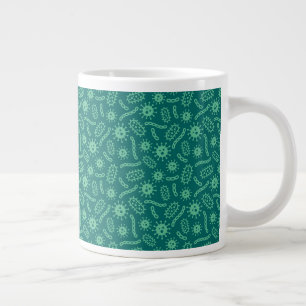 Grande Tasse Motif Green Microbes