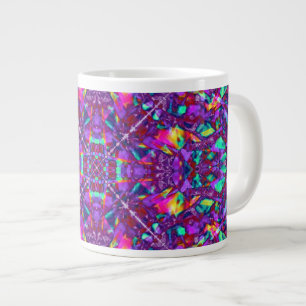 Grande Tasse Motif hippie violet de Mandala