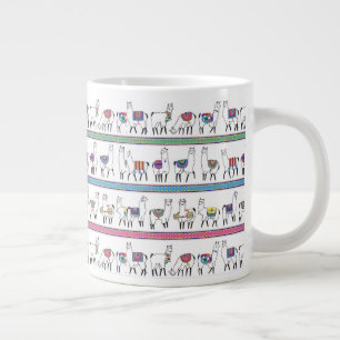 Grande Tasse Motif Llama Stripe