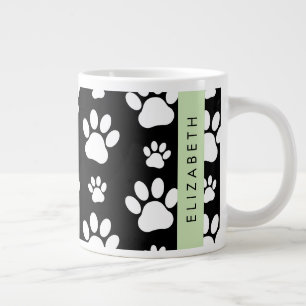 Grande Tasse Motif mâle, Patrouilles de chien, Noir et Blanc, V