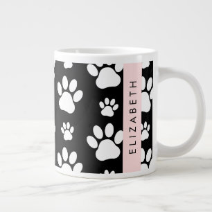 Grande Tasse Motif mâle, Patrouilles de chien, Noir et Blanc, V