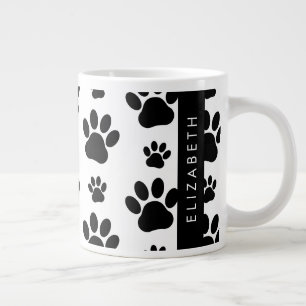Grande Tasse Motif mâle, Patrouilles de chien, Noir et Blanc, V