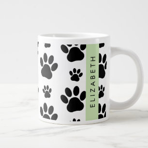 Grande Tasse Motif mâle, Patrouilles de chien, Noir et Blanc, V