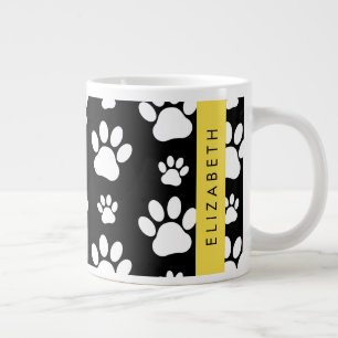 Grande Tasse Motif mâle, Patrouilles de chien, Noir et Blanc, V
