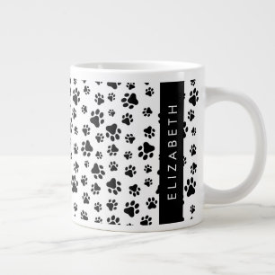 Grande Tasse Motif mâle, Patrouilles de chien, Noir et Blanc, V