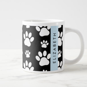 Grande Tasse Motif mâle, Patrouilles de chien, Noir et Blanc, V