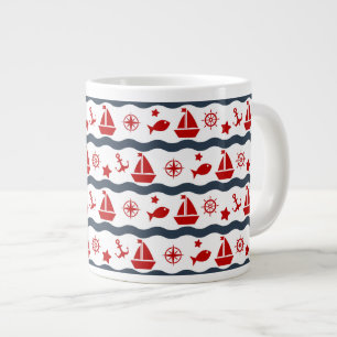 Grande Tasse Motif maritime de la Cute