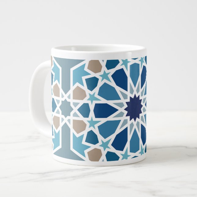 Grande Tasse Motif marocain en carreaux (Devant gauche)