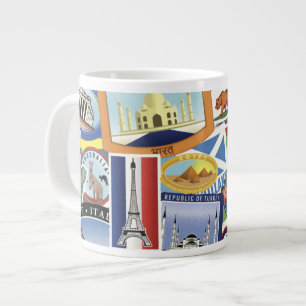 Grande Tasse Motif mondial des voyages