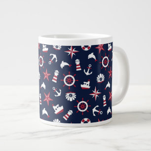 Grande Tasse Motif nautique de mer