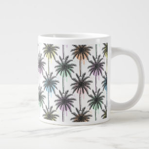 Grande Tasse Motif Paint Drop Palm Tree