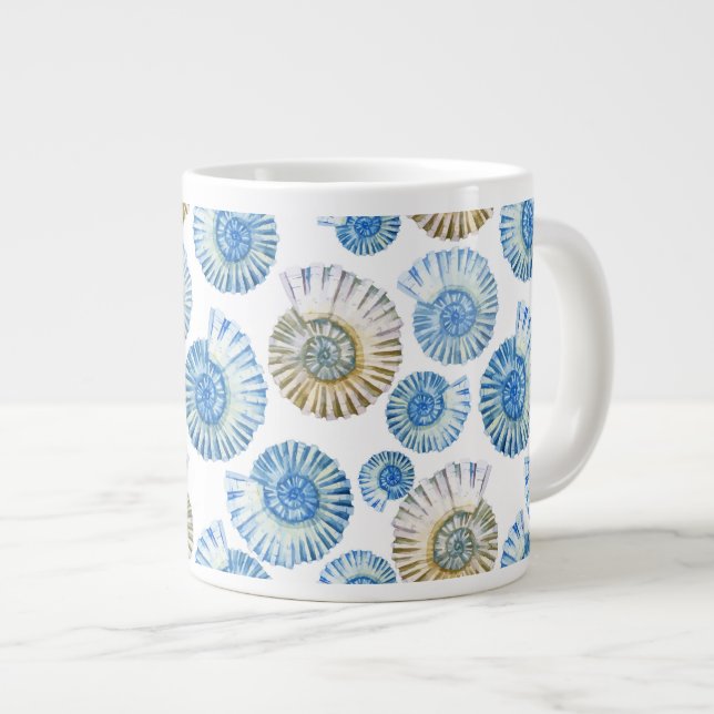 Grande Tasse Motif Pastel Seashell 2 (Devant droit)