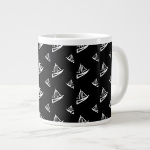 Grande Tasse Motif peu précis de voilier