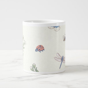 Grande Tasse Motif Prairie Fleur Sauvage Jardin Botanique Flora