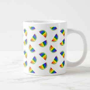 Grande Tasse Motif Rainbow Watermelon