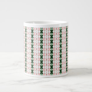 Grande Tasse Motif rayé festif de Noël Cottagecore Mignon