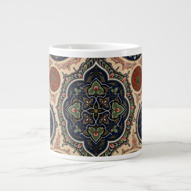 Grande Tasse Motif rétro arabe complexe (Devant)