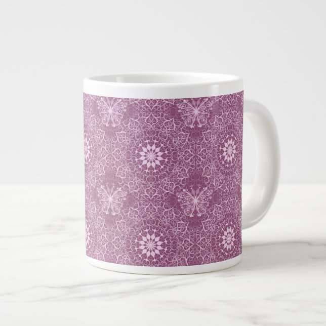 Grande Tasse Motif rose Vintage (Devant droit)