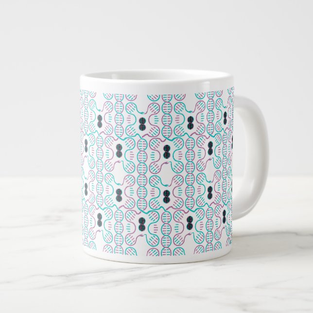Grande Tasse Motif sans couture du serpent (Devant droit)