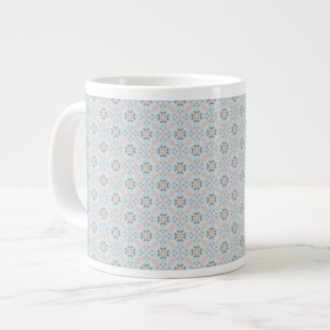 Grande Tasse Motif sans couture sur le thème de la mer (Devant gauche)