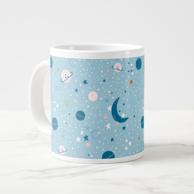 Grande Tasse Motif Sky & Space bleu (Devant gauche)