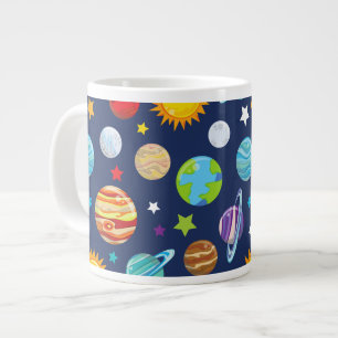 Grande Tasse Motif spatial, Planètes, Étoiles, Cosmos, Galaxie