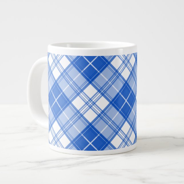 Grande Tasse Motif tatan bleu foncé yxm0uat9 diagonale (Devant gauche)