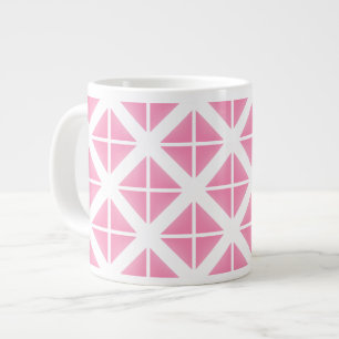 Grande Tasse Motif triangle rose tendance