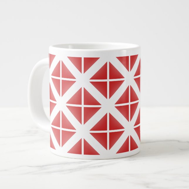 Grande Tasse Motif triangle rouge tendance (Devant gauche)