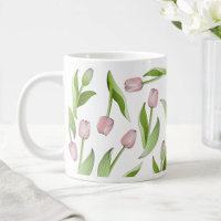 Motif Tulipe Rose Moderne