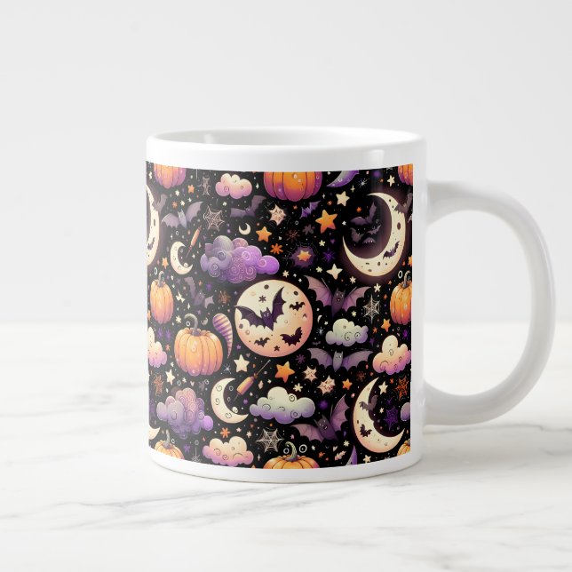 Grande Tasse Motif Whimsical Halloween Night Sky (Droite)
