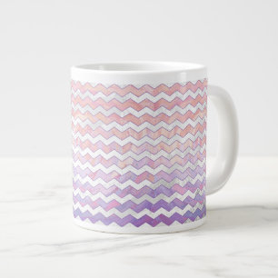 Grande Tasse Motif Zag rose clair