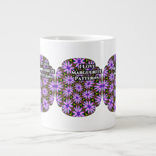 Grande Tasse Motifs marguerite violet