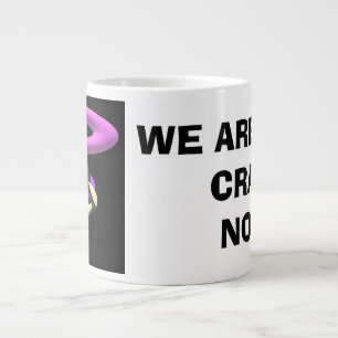 Grande Tasse Mots-messages fous avec art moderne noir violet